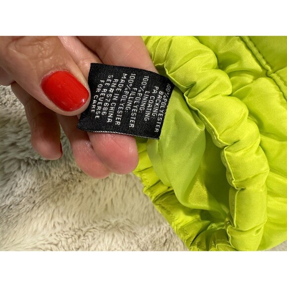 New Look Bright Green Puffer Jacket - Juniors Small - Picture 4 of 11